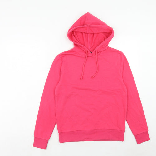 Marks and Spencer Womens Pink Cotton Pullover Hoodie Size 6 Pullover