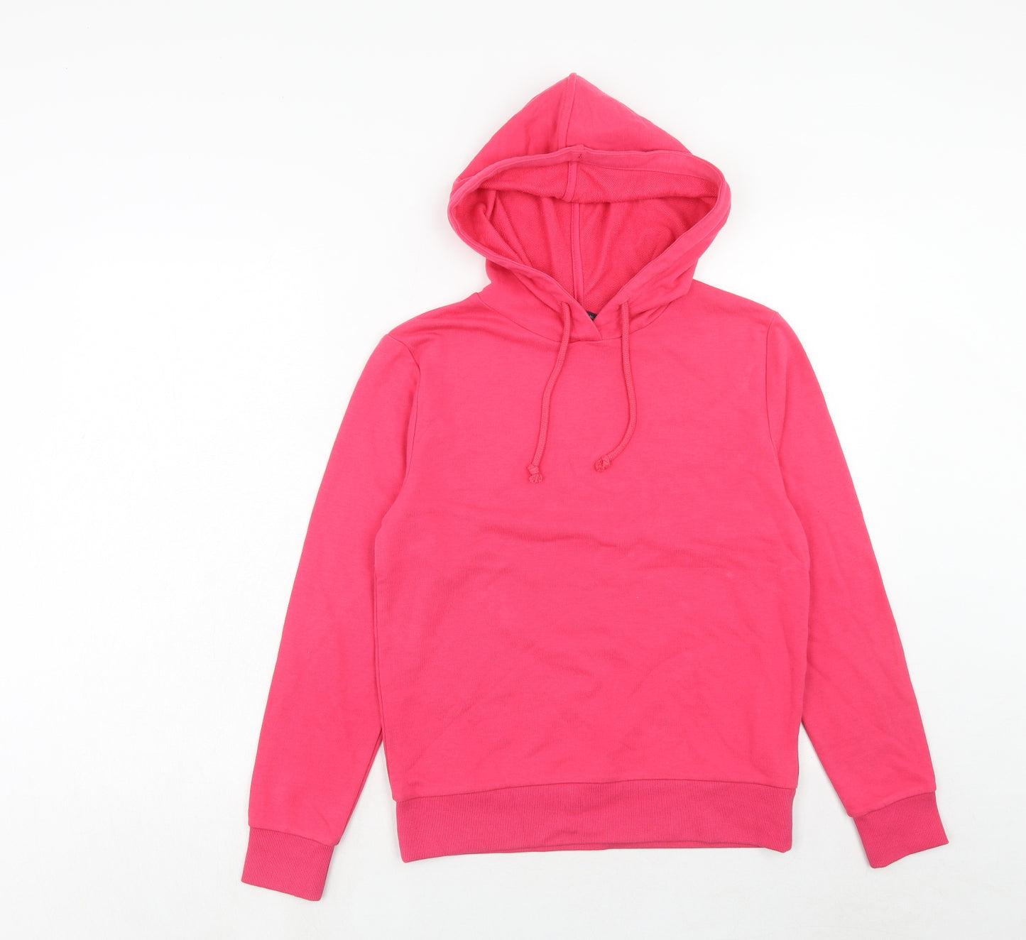 Marks and Spencer Womens Pink Cotton Pullover Hoodie Size 6 Pullover