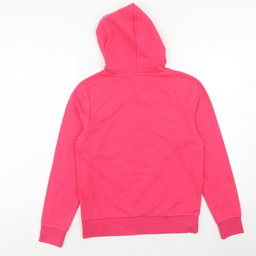 Marks and Spencer Womens Pink Cotton Pullover Hoodie Size 6 Pullover