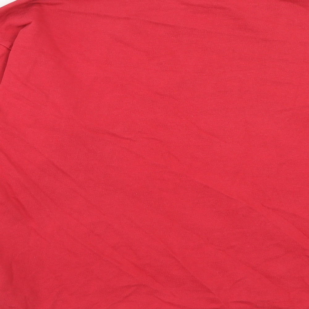 Amara Reya Womens Red Cotton Pullover Sweatshirt Size 10 Pullover