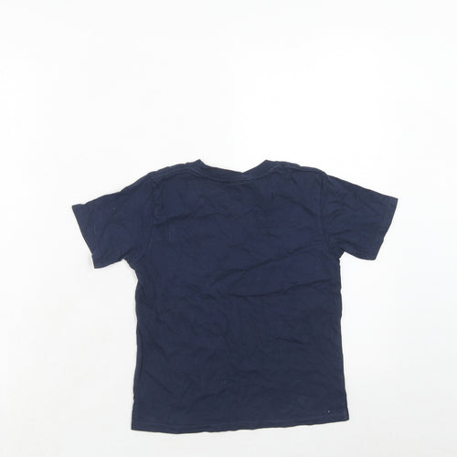 Despicable Me Boys Blue Cotton Pullover T-Shirt Size 5-6 Years Crew Neck Pullover - Minions