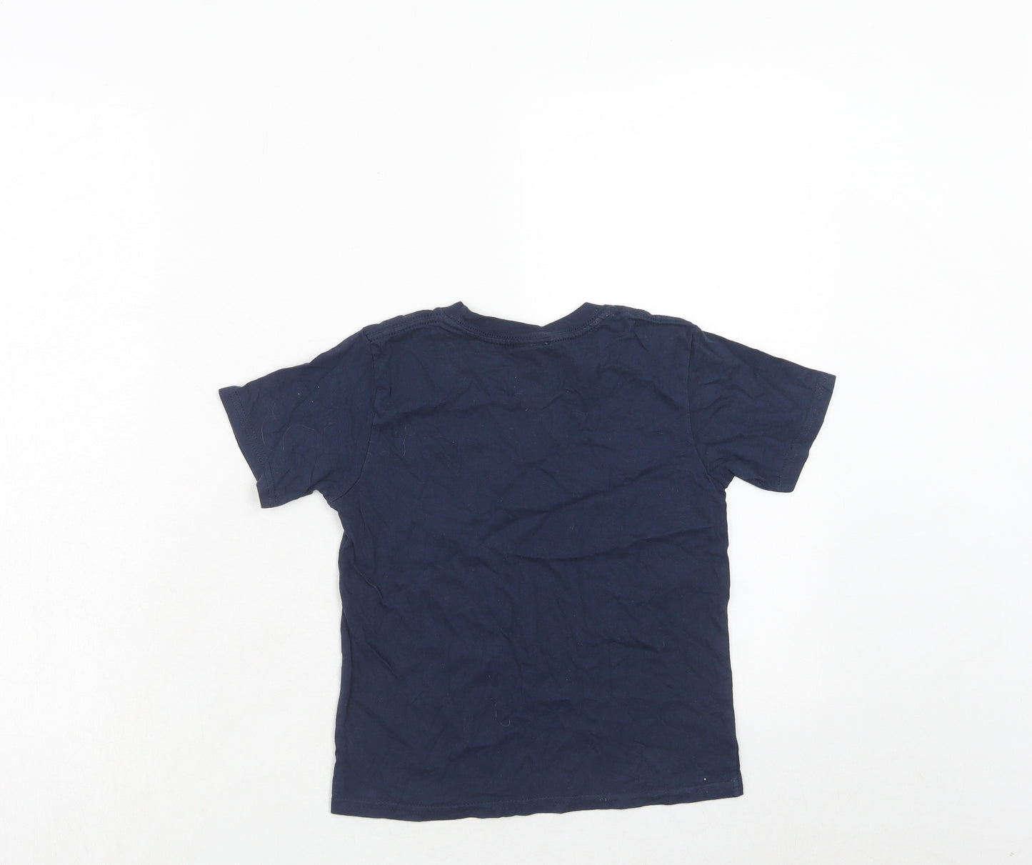 Despicable Me Boys Blue Cotton Pullover T-Shirt Size 5-6 Years Crew Neck Pullover - Minions