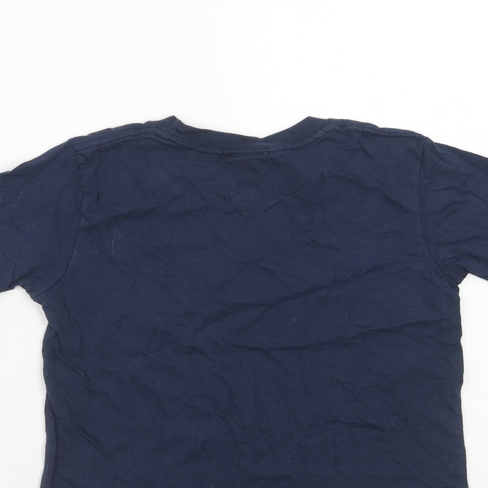 Despicable Me Boys Blue Cotton Pullover T-Shirt Size 5-6 Years Crew Neck Pullover - Minions