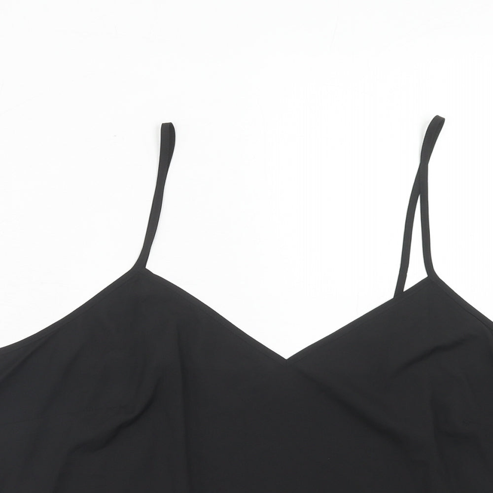 Marks and Spencer Womens Black Polyester Camisole Tank Size 18 V-Neck