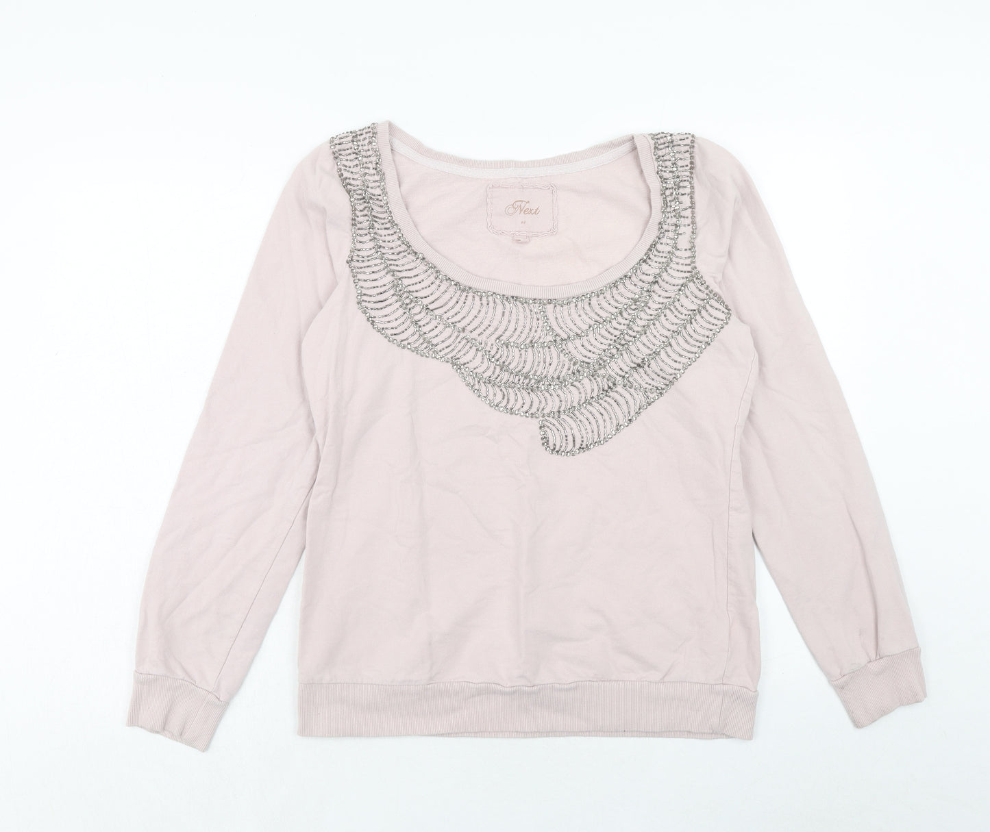 NEXT Womens Pink Cotton Pullover Sweatshirt Size 14 Pullover