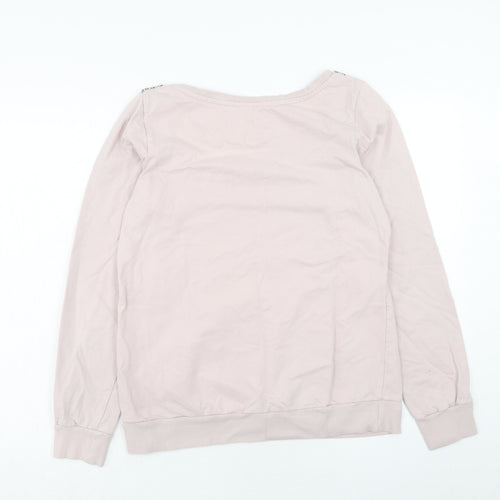 NEXT Womens Pink Cotton Pullover Sweatshirt Size 14 Pullover