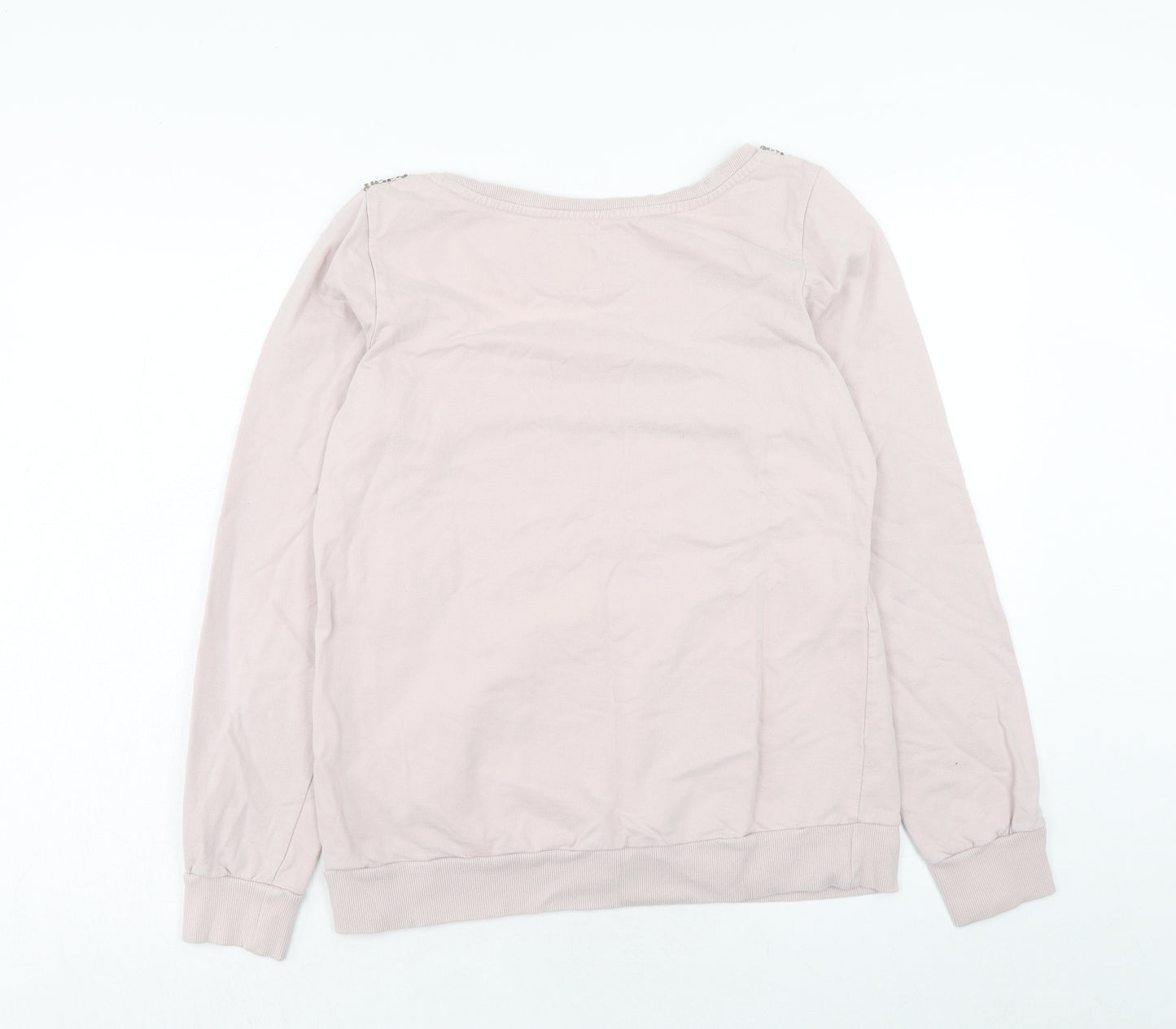 NEXT Womens Pink Cotton Pullover Sweatshirt Size 14 Pullover