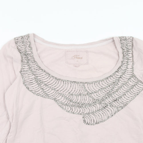 NEXT Womens Pink Cotton Pullover Sweatshirt Size 14 Pullover