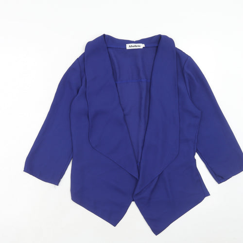 Abollria Womens Blue Polyester Kimono Blouse Size S V-Neck