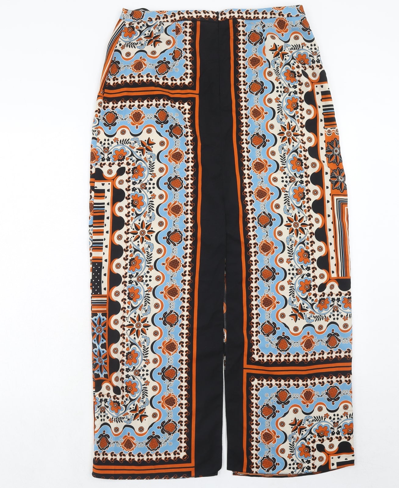 River Island Womens Multicoloured Geometric Polyester Peasant Skirt Size 12 Zip