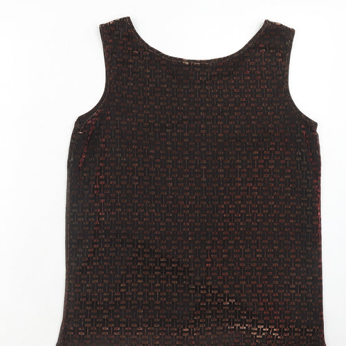Berkertex Womens Brown Nylon Basic Tank Size 14 Round Neck