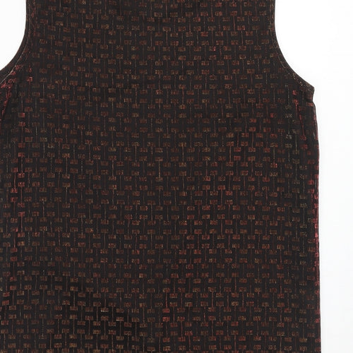 Berkertex Womens Brown Nylon Basic Tank Size 14 Round Neck