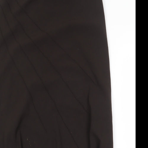 Mia Moda Womens Brown Polyester Swing Skirt Size 31 in