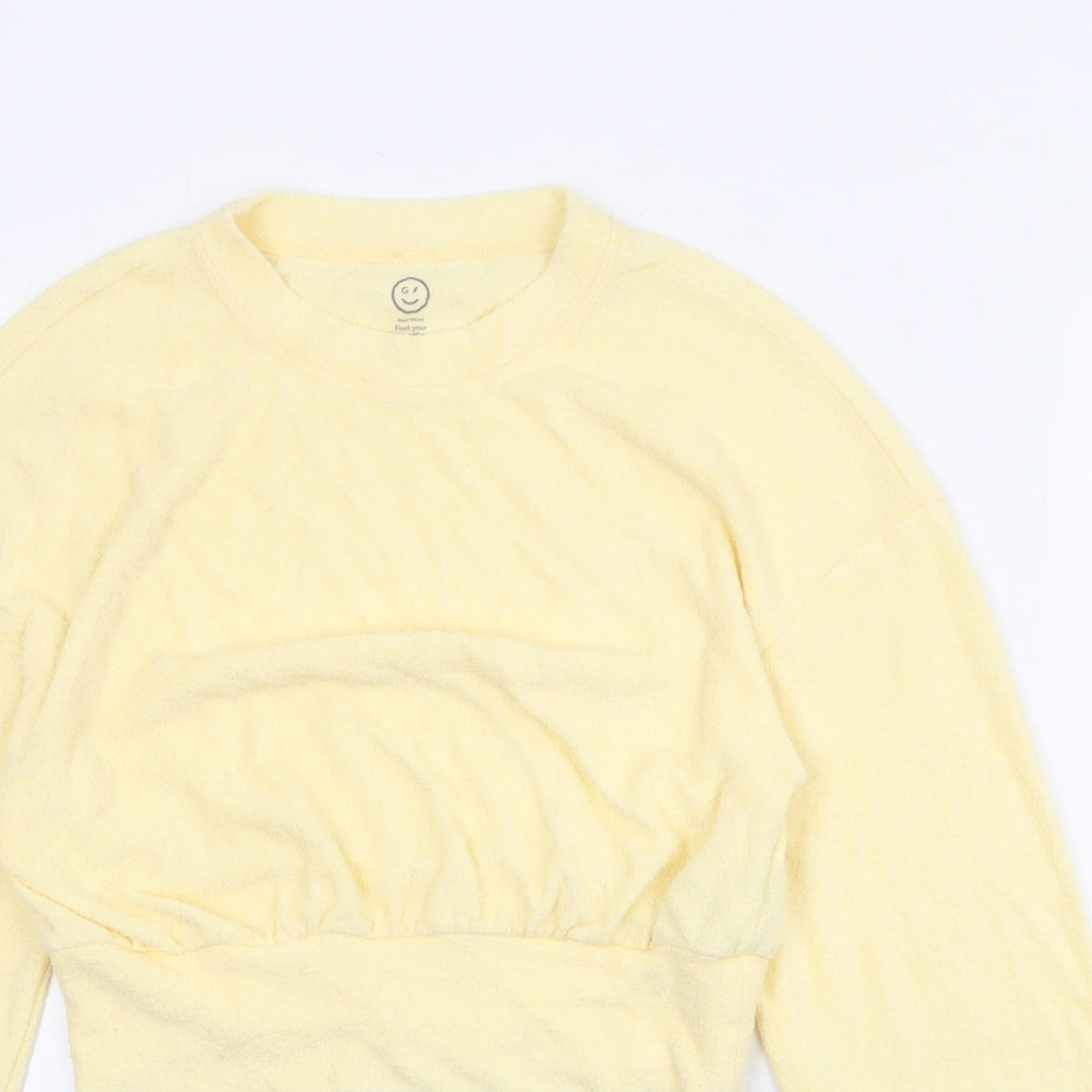 Gilly Hicks Womens Yellow Viscose Pullover Sweatshirt Size XS Pullover