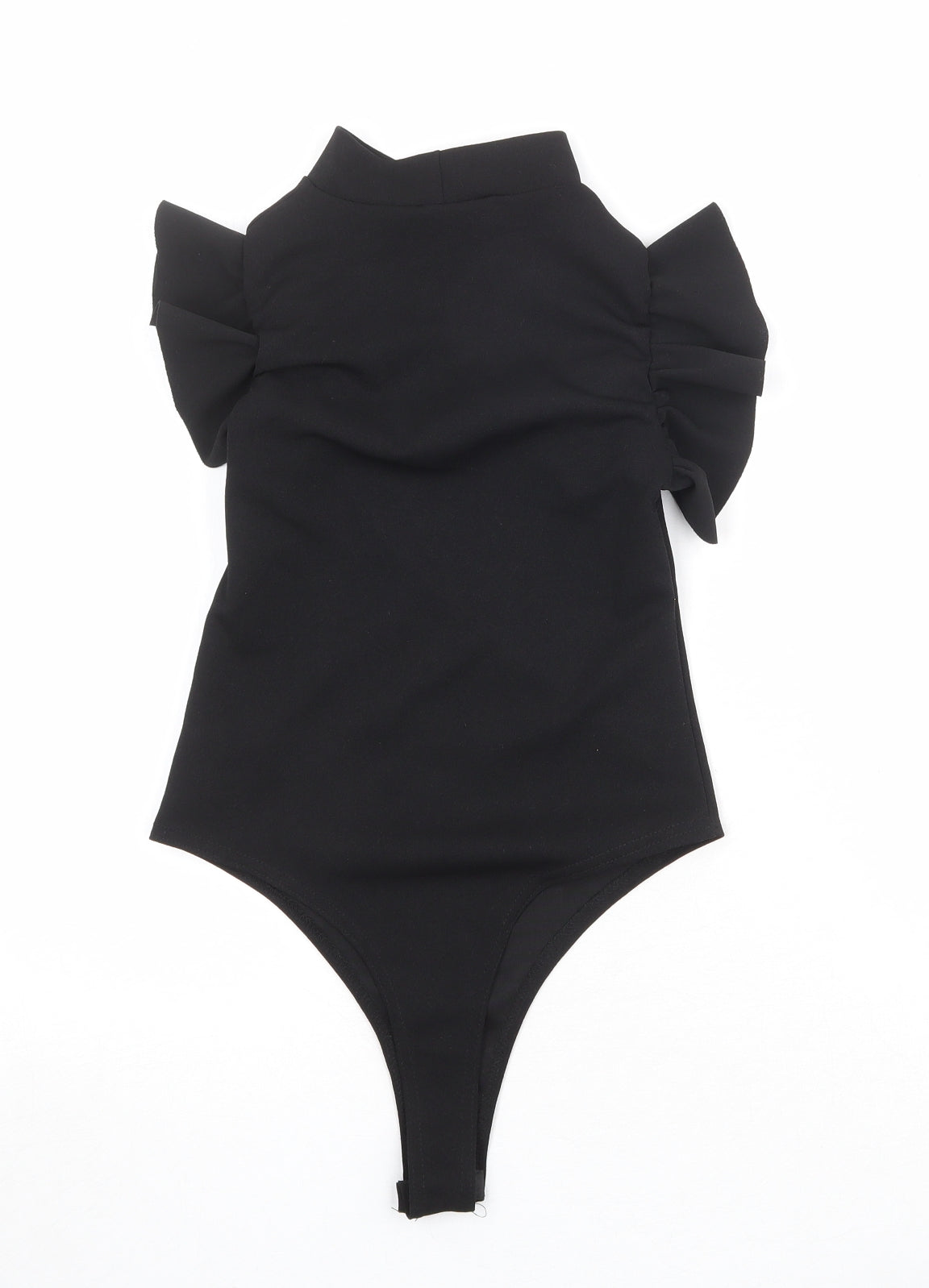 I SAW IT FIRST Womens Black Viscose Bodysuit One-Piece Size 8 Snap
