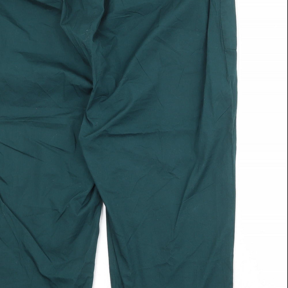 Anthology Womens Green Cotton Trousers Size 28 Regular