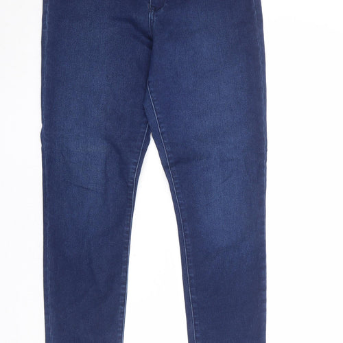 H&M Womens Blue Cotton Skinny Jeans Size 36 in Regular Zip