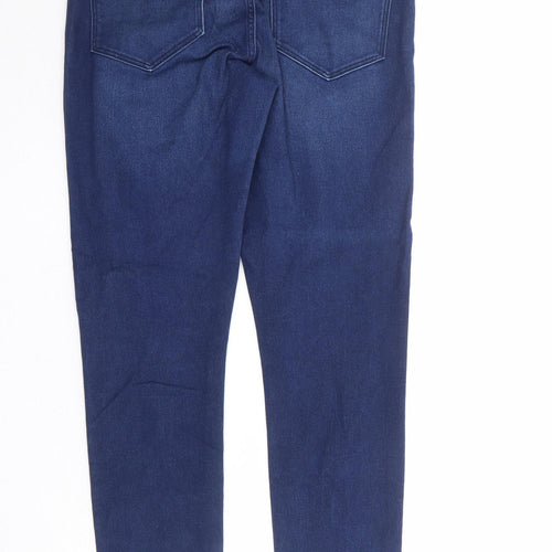 H&M Womens Blue Cotton Skinny Jeans Size 36 in Regular Zip