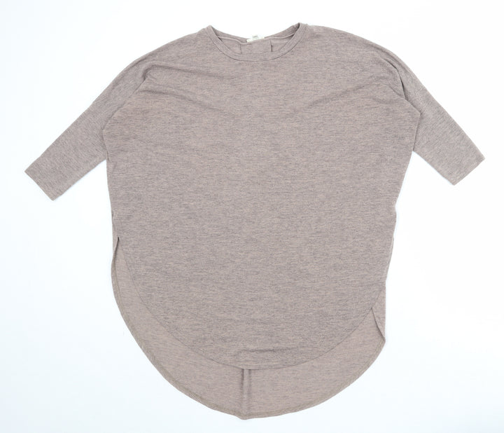 River Island Womens Pink Round Neck Polyester Pullover Jumper Size 10