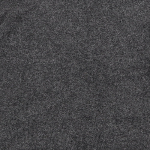 H&M Womens Grey V-Neck Acrylic Pullover Jumper Size M