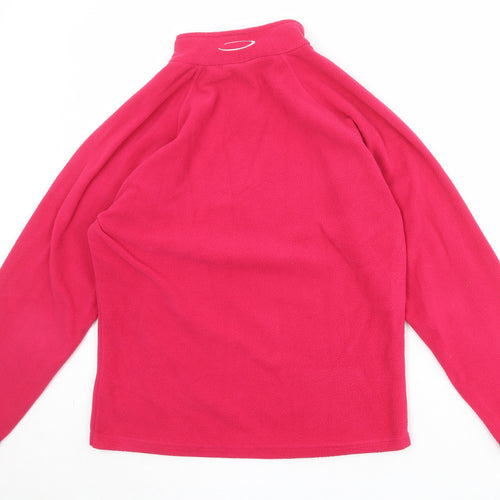 Mountain Life Womens Pink Polyester Pullover Sweatshirt Size 14 Zip