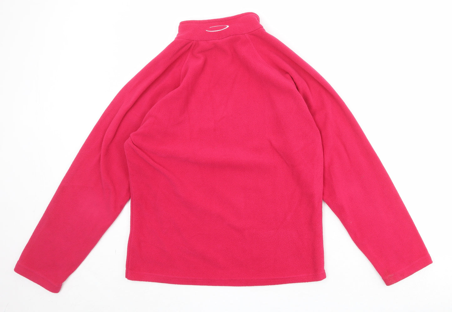 Mountain Life Womens Pink Polyester Pullover Sweatshirt Size 14 Zip