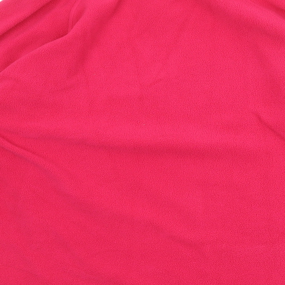 Mountain Life Womens Pink Polyester Pullover Sweatshirt Size 14 Zip