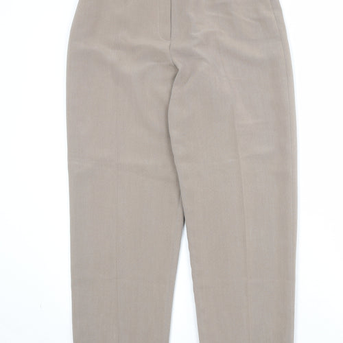 Country Casuals Womens Beige Polyester Trousers Size 10 Regular Zip