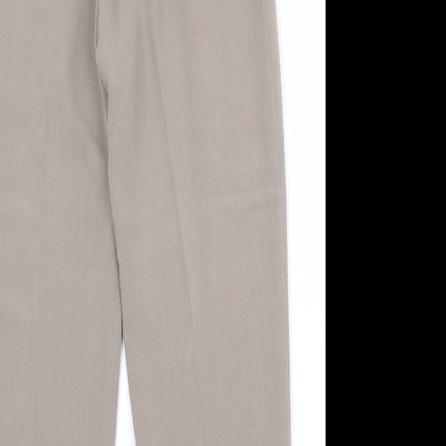 Country Casuals Womens Beige Polyester Trousers Size 10 Regular Zip