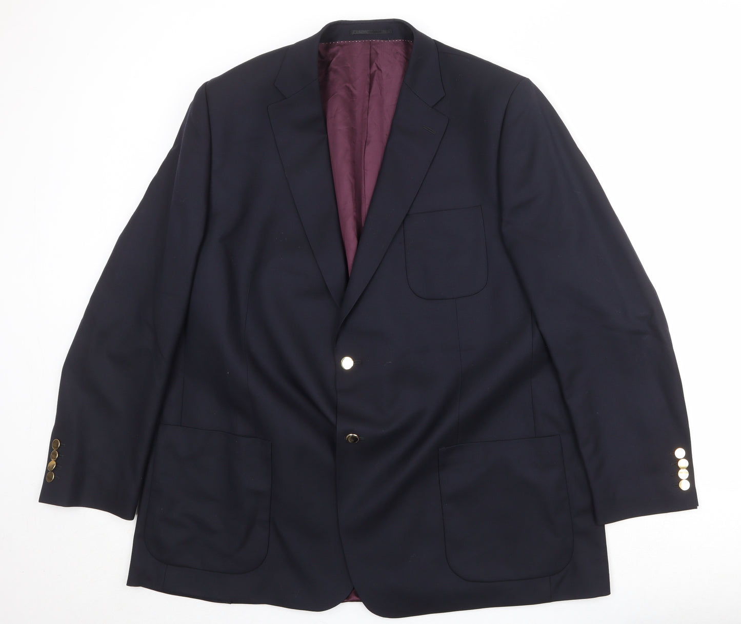 Taylor Rae Mens Blue Wool Jacket Blazer Size 48 Regular
