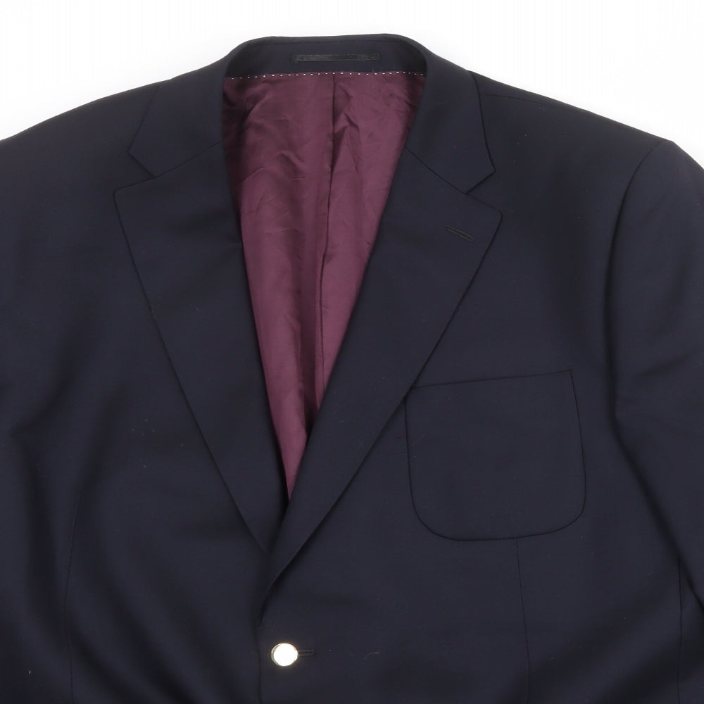 Taylor Rae Mens Blue Wool Jacket Blazer Size 48 Regular