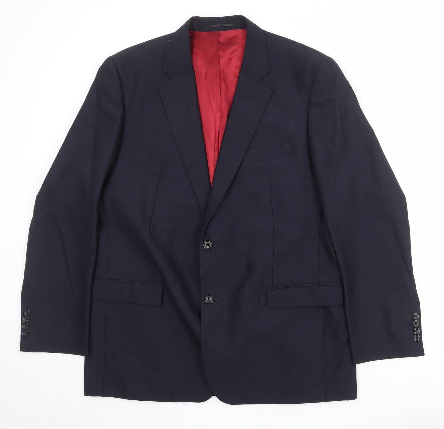 Magee Mens Blue Polyester Jacket Suit Jacket Size 46 Regular