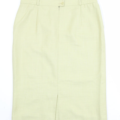 City Combi by Delmod Womens Green Wool A-Line Skirt Size 18 Zip