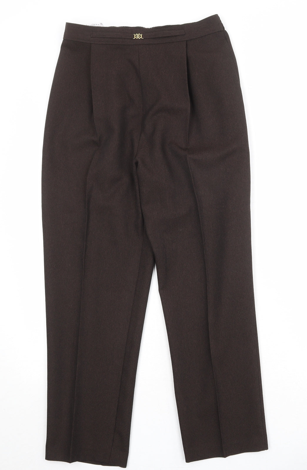 Berkertex Womens Brown Polyester Trousers Size 12 Regular