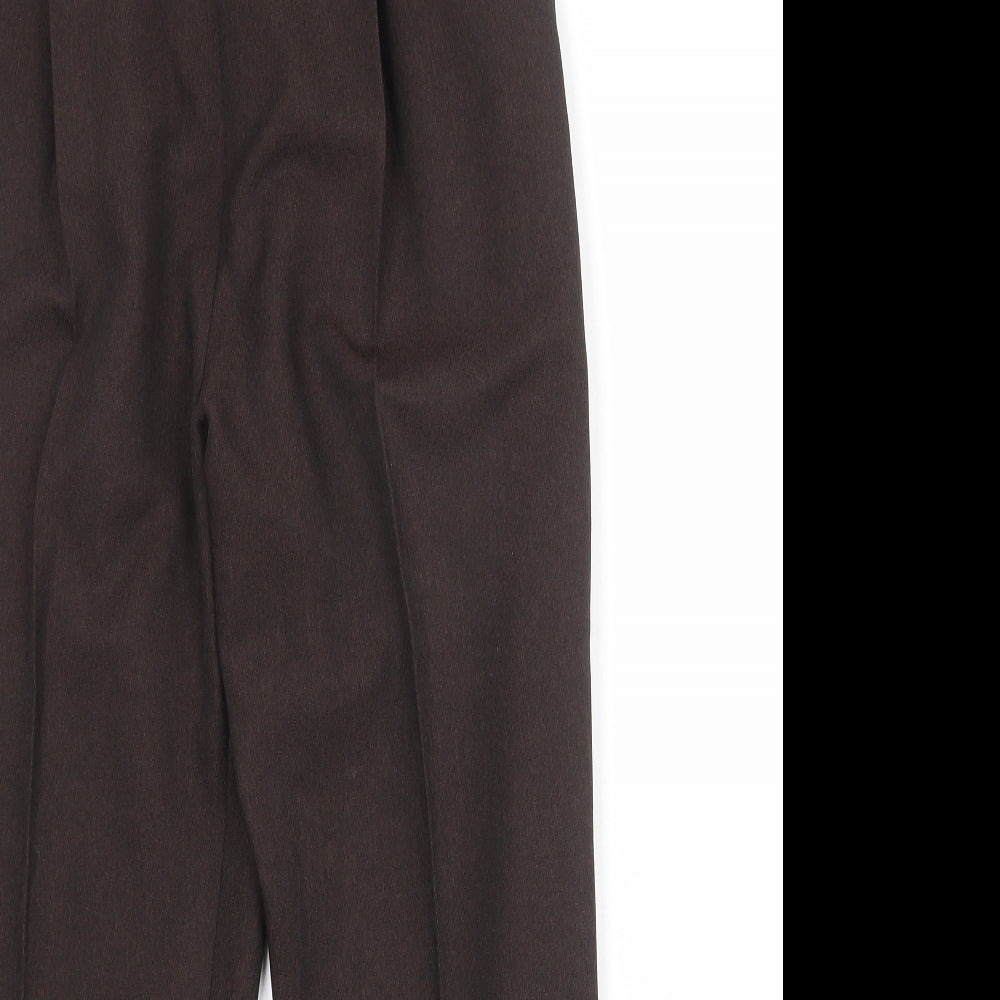 Berkertex Womens Brown Polyester Trousers Size 12 Regular