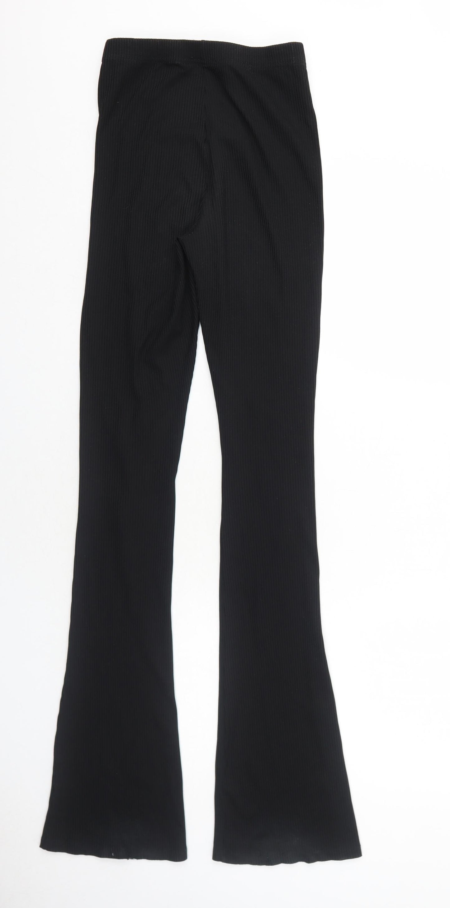 Topshop Womens Black Polyester Trousers Size 8 Regular