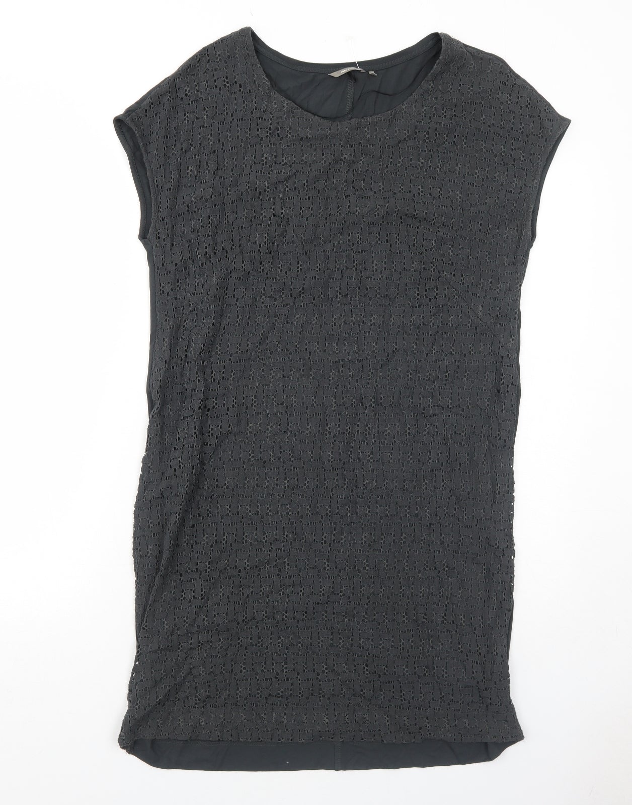 Sandwich Womens Grey Cotton Shift Size S Round Neck Pullover