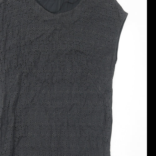 Sandwich Womens Grey Cotton Shift Size S Round Neck Pullover