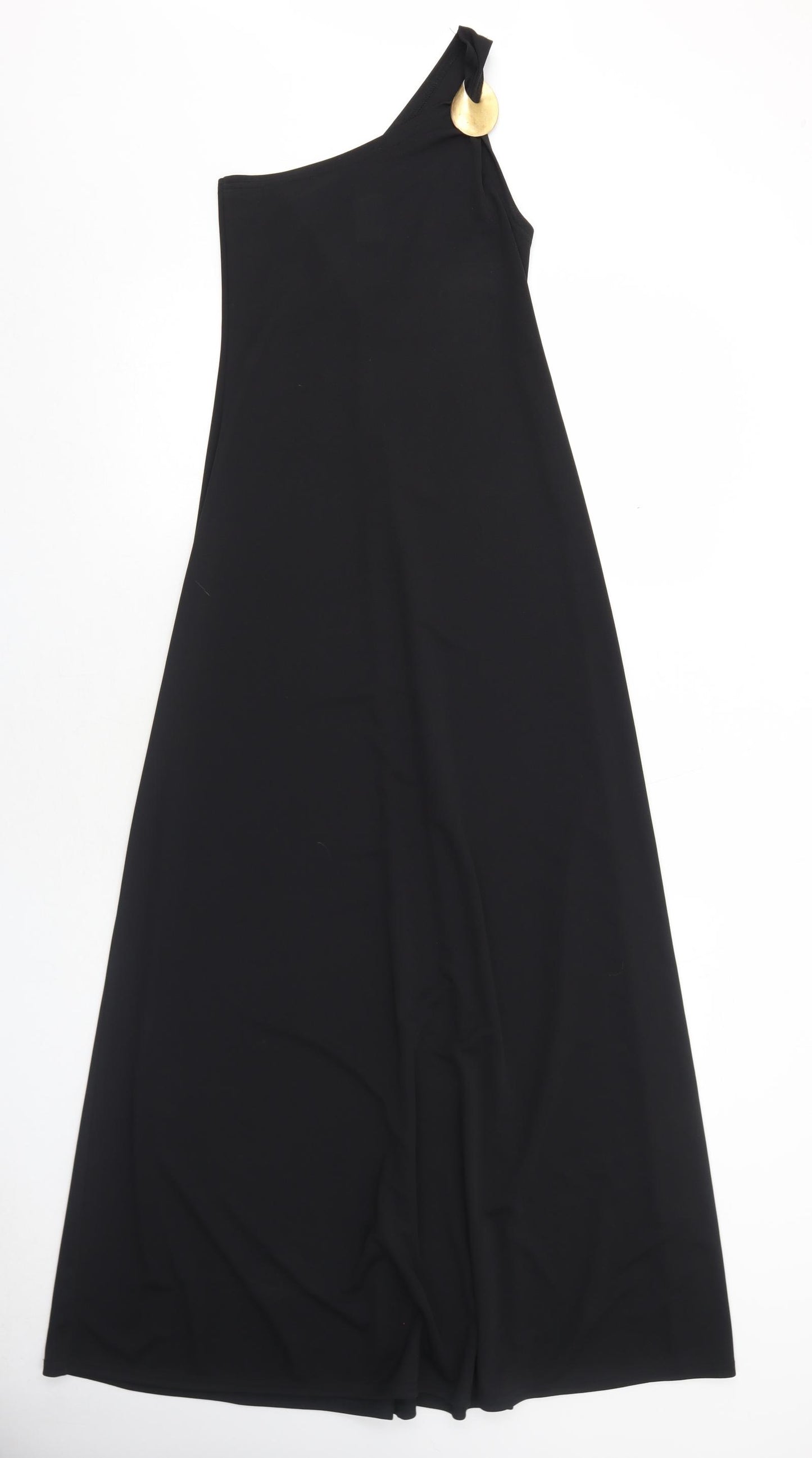 First Avenue Womens Black Polyester Maxi Size 10 Off the Shoulder Pullover