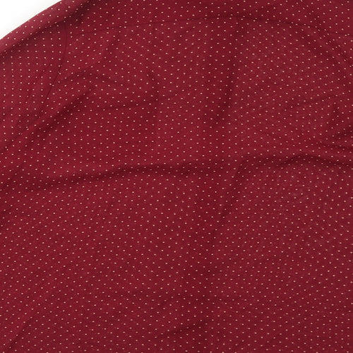 Cameo Rose Womens Red Polka Dot Polyester Basic Button-Up Size 18 V-Neck