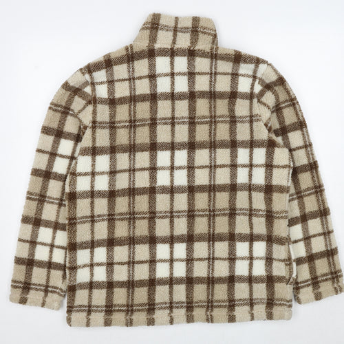 Liz Claiborne Womens Brown Geometric Jacket Size M Zip