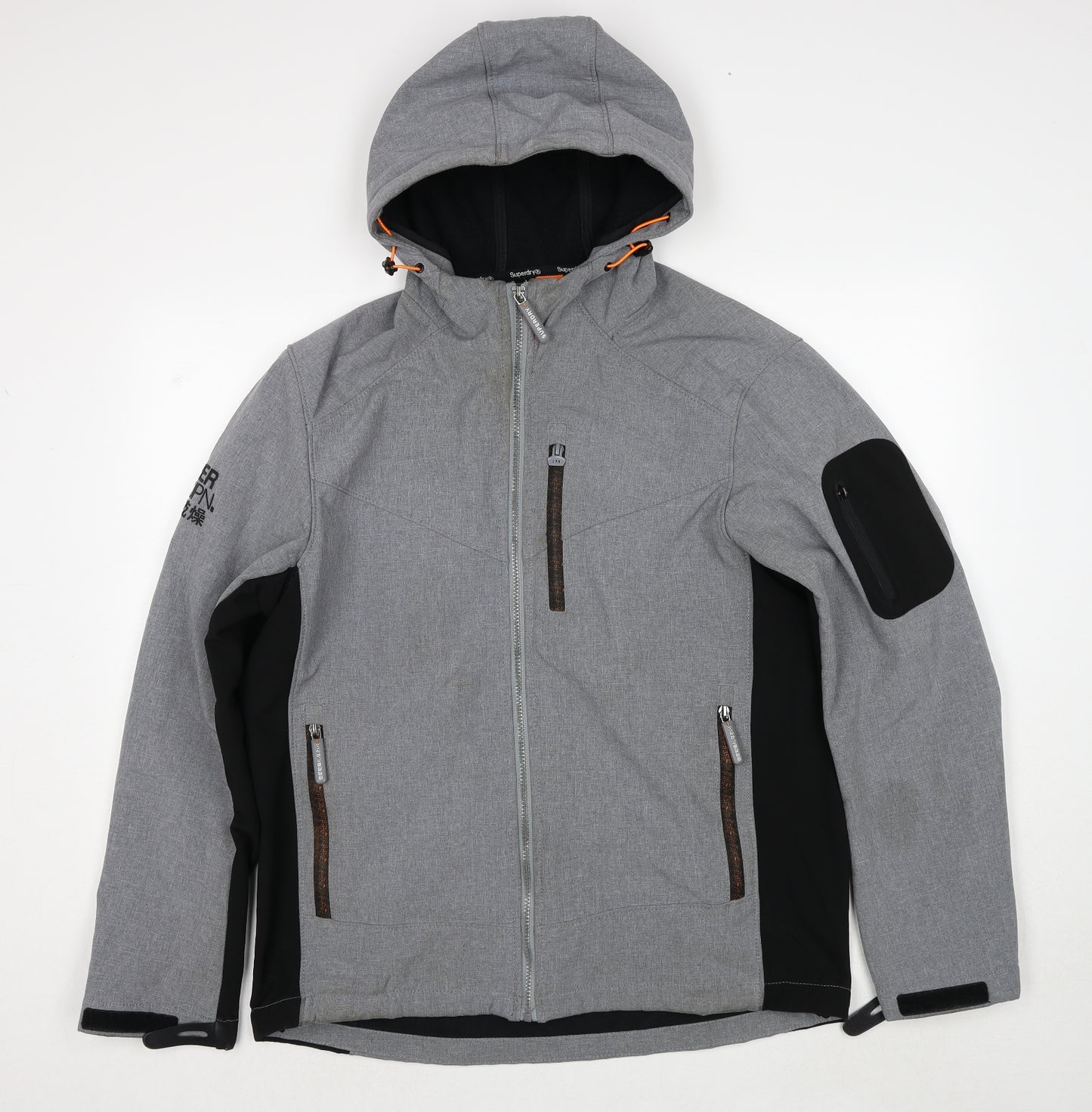 Superdry Mens Grey Windbreaker Jacket Size 2XL Zip