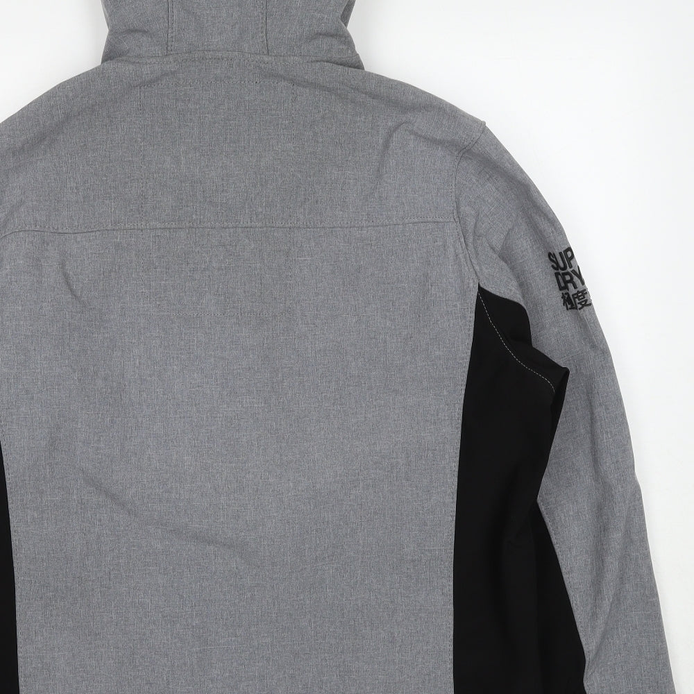 Superdry Mens Grey Windbreaker Jacket Size 2XL Zip