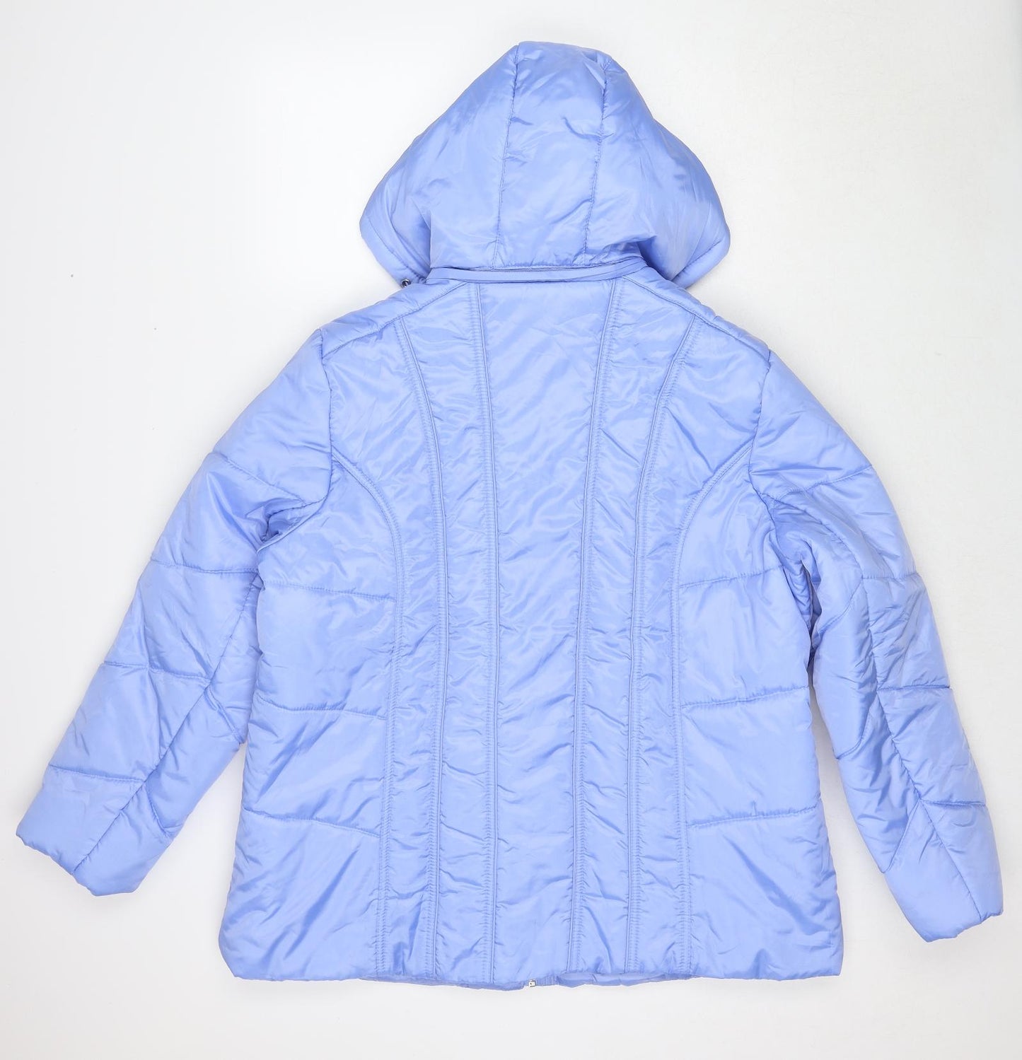 Damart Womens Blue Puffer Jacket Jacket Size 14 Zip - Size 14-16