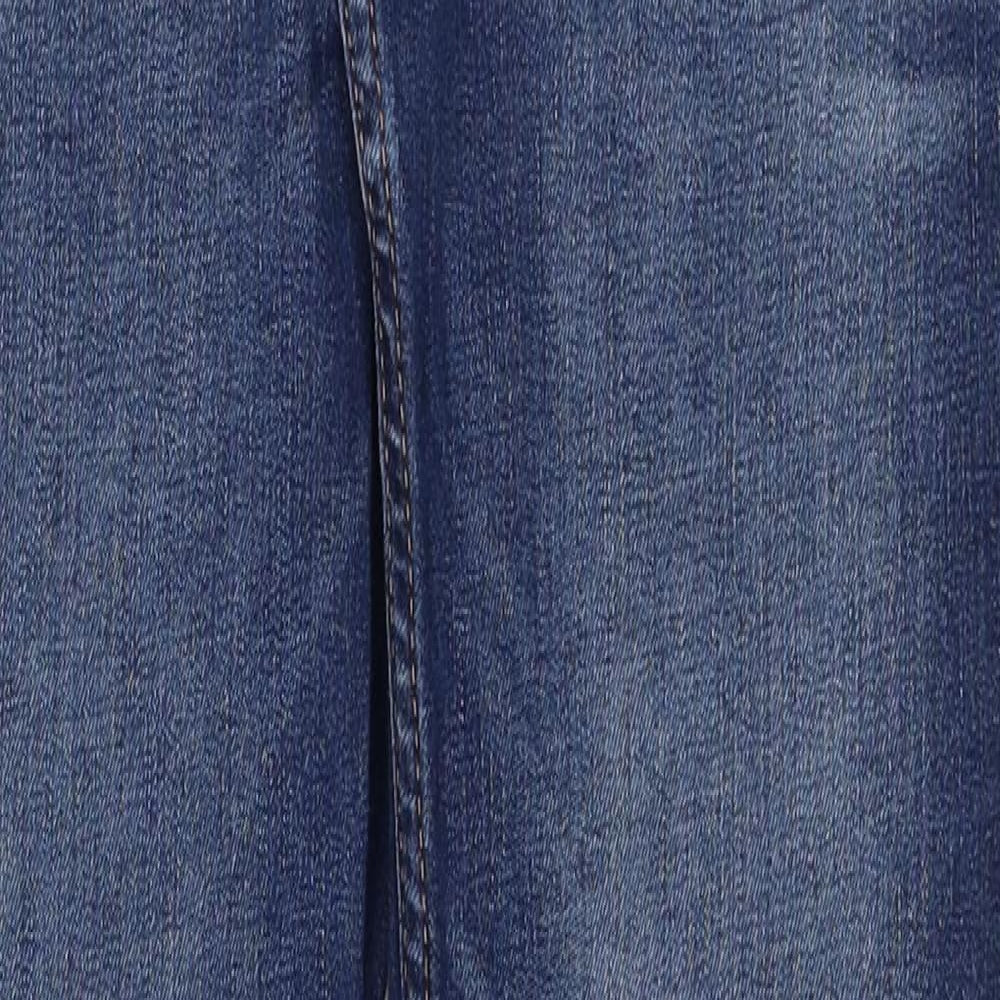 H&M Boys Blue Cotton Straight Jeans Size 14-15 Years Regular Zip
