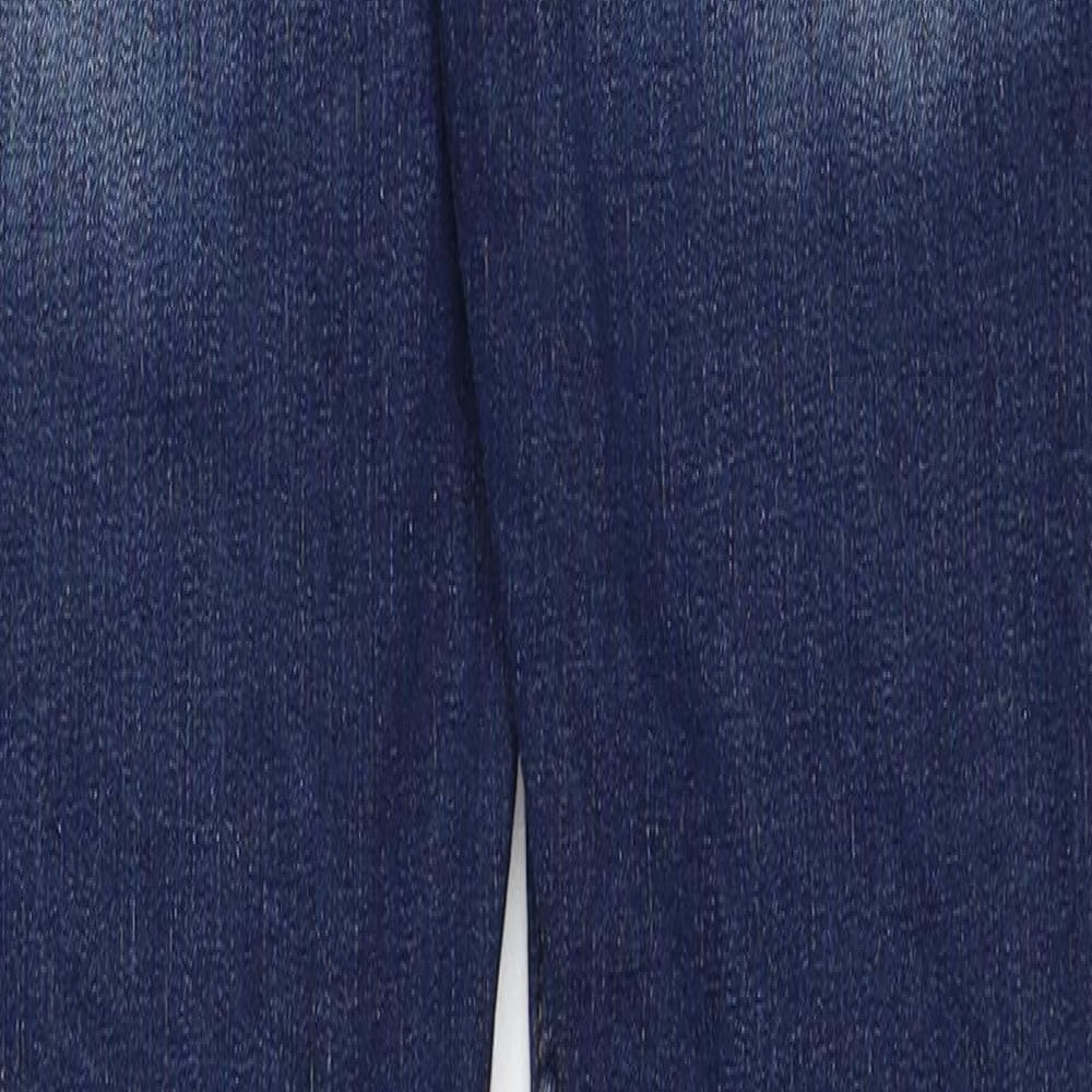 H&M Boys Blue Cotton Straight Jeans Size 14-15 Years Regular Zip