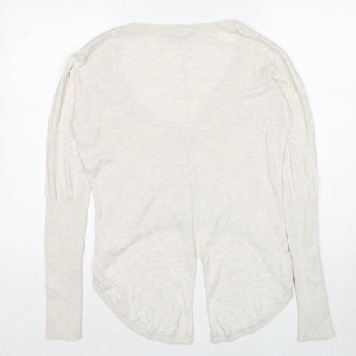 Dorothy Perkins Womens Beige V-Neck Cotton Cardigan Jumper Size 12