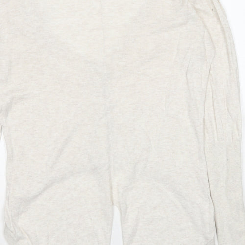 Dorothy Perkins Womens Beige V-Neck Cotton Cardigan Jumper Size 12