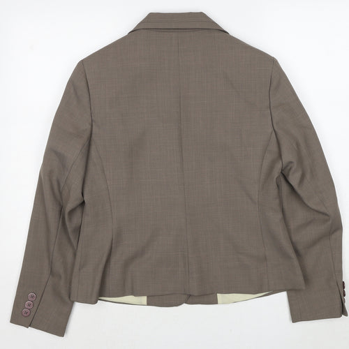 Autonomy Womens Grey Polyester Jacket Suit Jacket Size 14 - Shoulder Pads