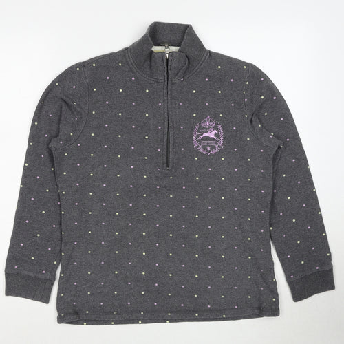 Tottie Girls Grey Polka Dot Cotton Pullover Sweatshirt Size L Pullover